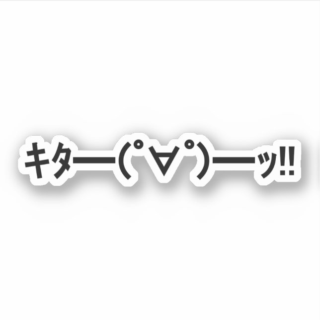 KITA!! Emoticon キタ━━━(゜∀゜)━━━ッ!! Japanese Kaomoji (Front)