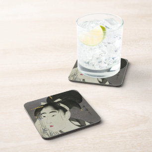 Kitagawa Utamaro’s Ase O Fuku Onna coasters