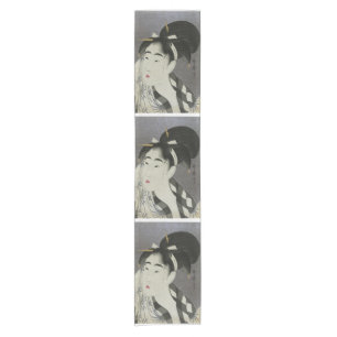 Kitagawa Utamaro’s Ase O Fuku Onna table runner