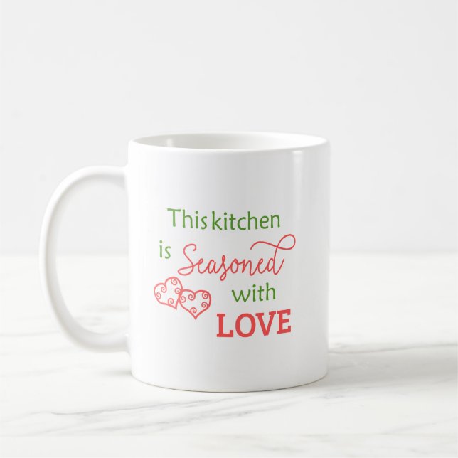 Kitcheen assaisonné avec Love Design Coffee Mug Cu (Gauche)