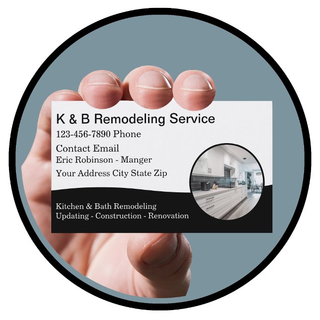 Kitchen And Bath Construction  Business Card (Creator Uploaded)