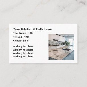 Kitchen And Bath Remodeling Services  Business Card