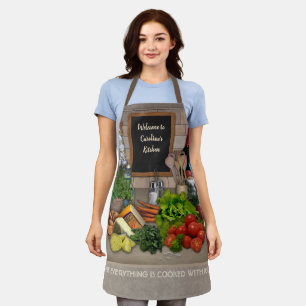 Kitchen Apron with your Name on the Chalkboard