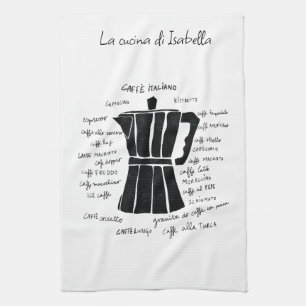 Kitchen art Italian Espresso coffee pot espresso Towel
