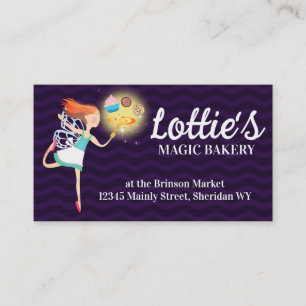 Kitchen baking fairy cake cookie cupcake business card