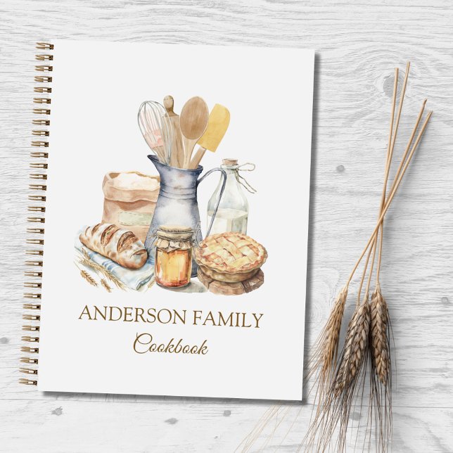 Kitchen Baking Utensil Family Recipe Cook Book (In situ)
