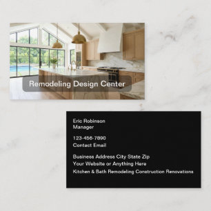 Kitchen Bath Remodeling Modern Design Business Card