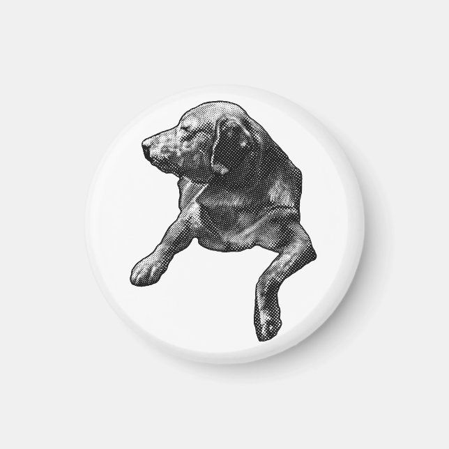 Kitchen Bell Cheer: Dotted Lab Magnet (Front)