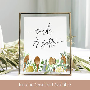 Kitchen Bridal Shower Cards & Gifts Sign