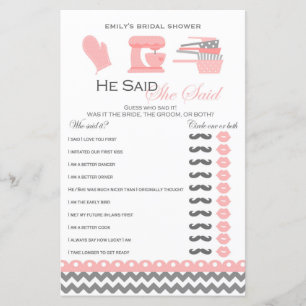 Kitchen Bridal Shower Game PRINTED