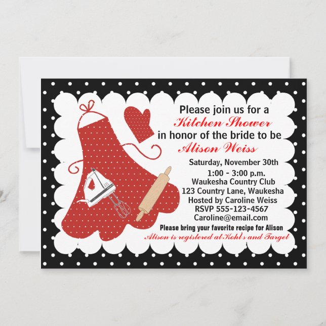 Kitchen Bridal Shower Invitation (Front)