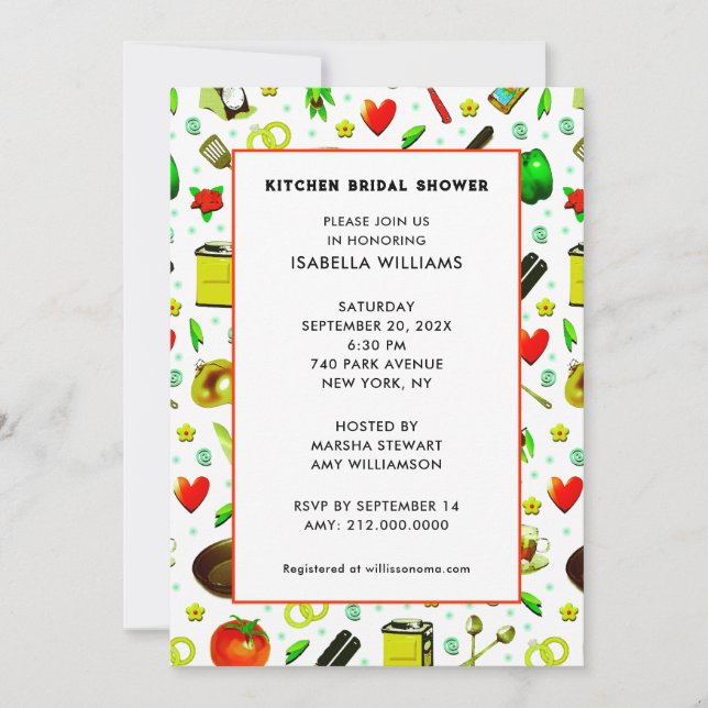 Kitchen Bridal Shower Invitation (Front)