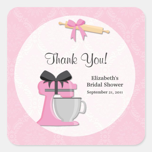 Kitchen Bridal Shower Thank You Stickers (Front)
