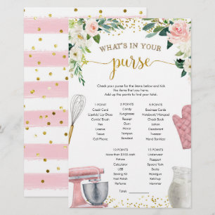 Kitchen Bridal Shower What's in Your Purse Games