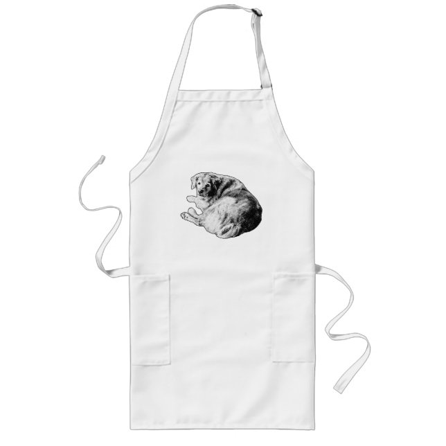 Kitchen Calm, Curled Friend Long Apron (Front)
