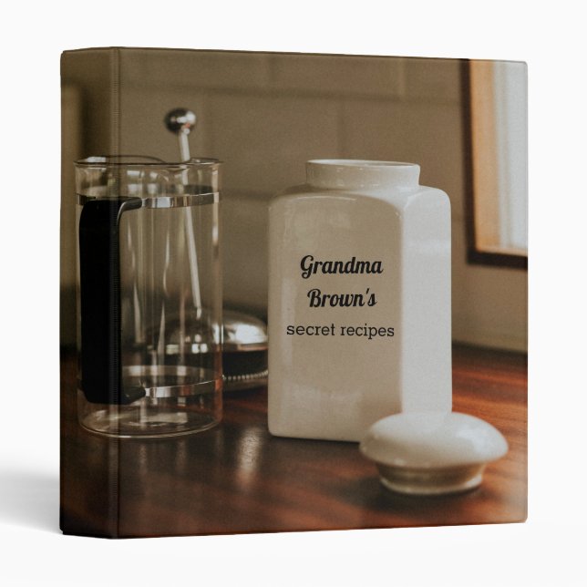 Kitchen Canisters Recipe Binder (Front/Spine)