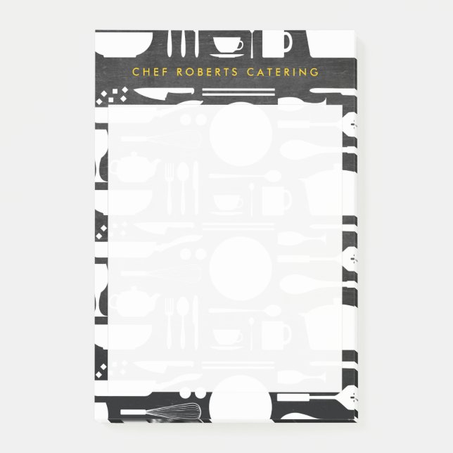 Kitchen Collage on Black Wood Post-it Notes (Front)