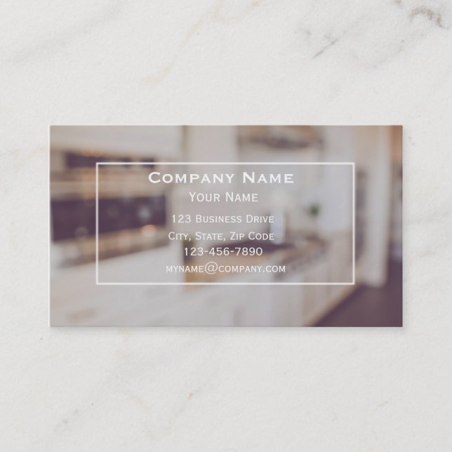 Kitchen Contractor Cabinetry Business Card (Front)