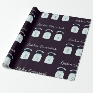 Kitchen Conversions Useful Recipe Measurements Wrapping Paper