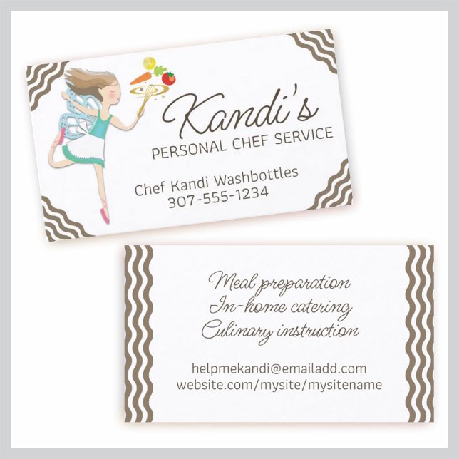 kitchen cooking class chef fairy vegetables business card (Creator Uploaded)