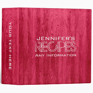 Kitchen Cooking Modern Red Wood Grain Background Binder