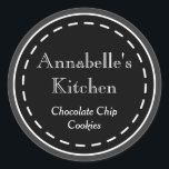Kitchen Custom Chalkboard Gift Tag Stickers<br><div class="desc">Customize these chalkboard style kitchen stickers by changing the text to suit your needs. Use these vintage style stickers for the kitchen,  baking,  Christmas,  gifts,  crafts,  packages,  party favours,  gift bags,  a wedding,  business,  etc... The design is from original art.</div>