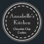 Kitchen Custom Chalkboard Gift Tag Stickers<br><div class="desc">Customize these chalkboard style kitchen stickers by changing the text to suit your needs. Use these vintage style stickers for the kitchen,  baking,  Christmas,  gifts,  crafts,  packages,  party favours,  gift bags,  a wedding,  business,  etc... The design is from original art.</div>