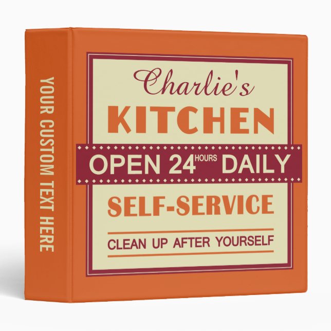 Kitchen – custom name – binders (Front/Spine)