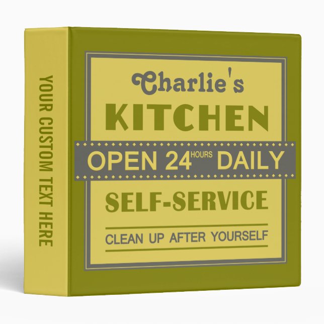 Kitchen – custom name – binders (Front/Spine)