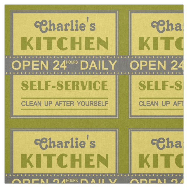 Kitchen – custom name – fabric (Swatch)