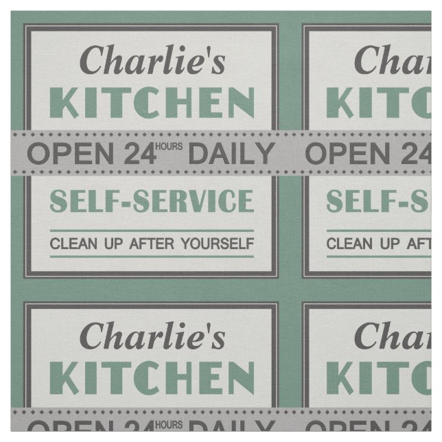 Kitchen – custom name – fabric (Swatch)