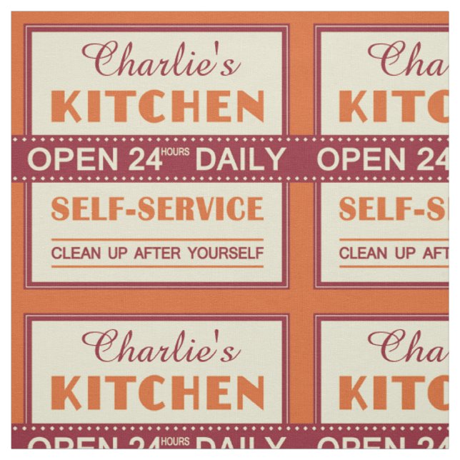 Kitchen – custom name – fabric (Swatch)
