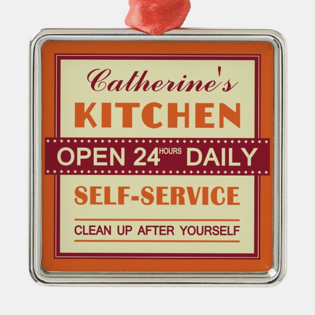 Kitchen – custom name – ornament (Front)