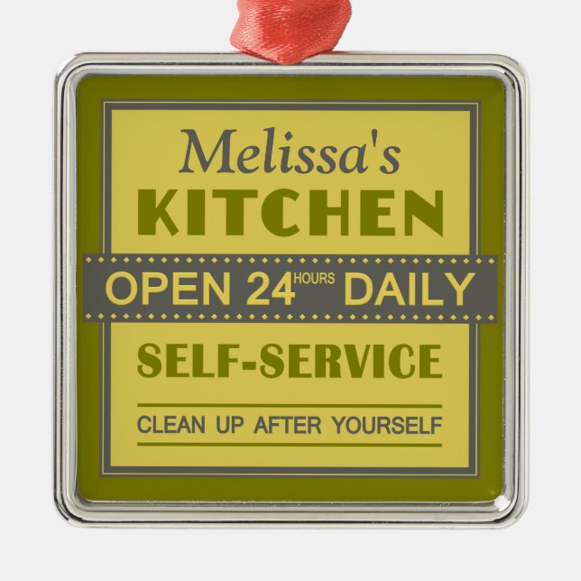 Kitchen – custom name – ornament (Front)