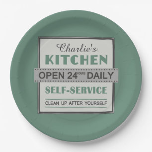 Kitchen – custom name – paper plates