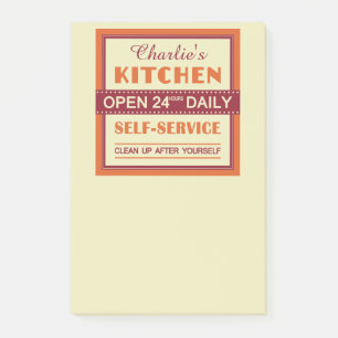 Kitchen – custom name – Post-It notes