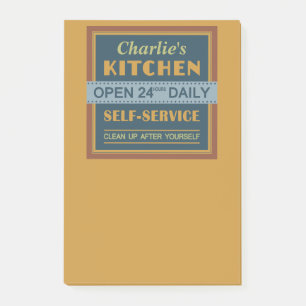 Kitchen – custom name – Post-It notes