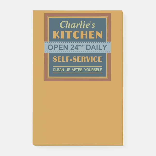 Kitchen – custom name – Post-It notes (Front)