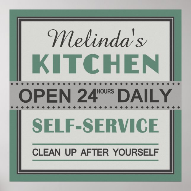 Kitchen – custom name – poster (Front)