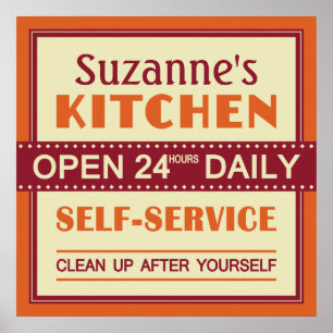 Kitchen – custom name – poster