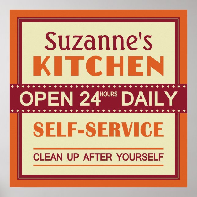 Kitchen – custom name – poster (Front)