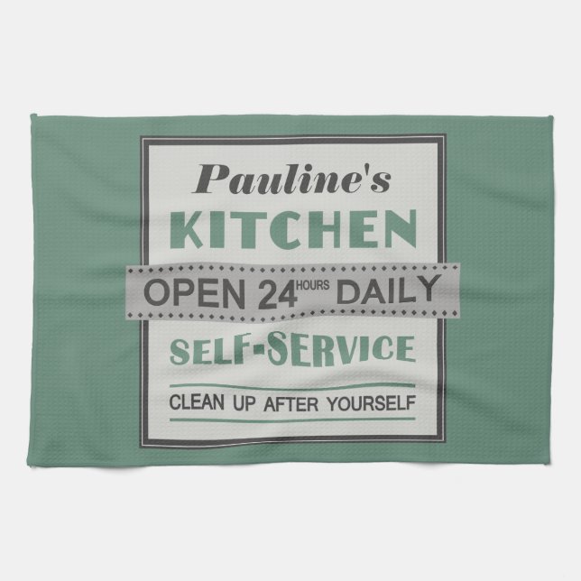 Kitchen – custom name – towel (Horizontal)