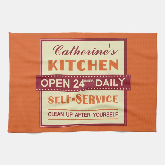 Kitchen – custom name – towel (Horizontal)