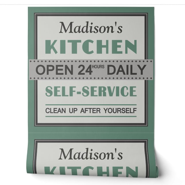 Kitchen – custom name –  wallpaper (Unrolling)