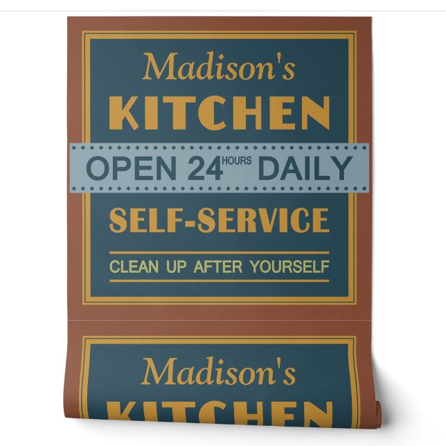 Kitchen – custom name –  wallpaper (Unrolling)