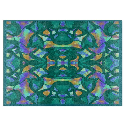 Kitchen Cutting Board on Teal,Gold,Purple,Blue