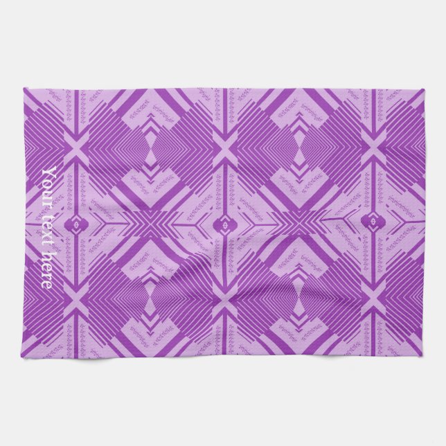 Kitchen Decor Chevron Stripe Abstract Art Towel (Horizontal)