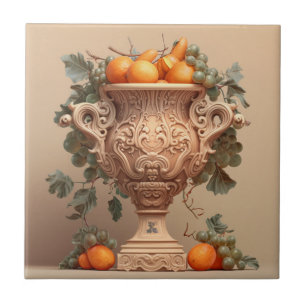 Kitchen Decor Oranges & Green Grapes Tile