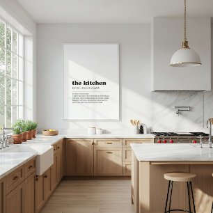 Kitchen Definition Poster   Dictionary Style