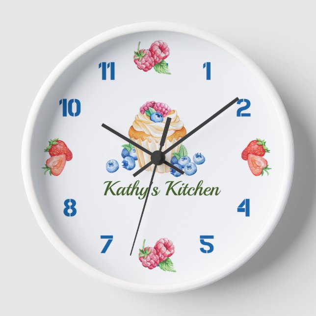 Kitchen Delights Wall Clock, 8" Round Acrylic Clock (Front)